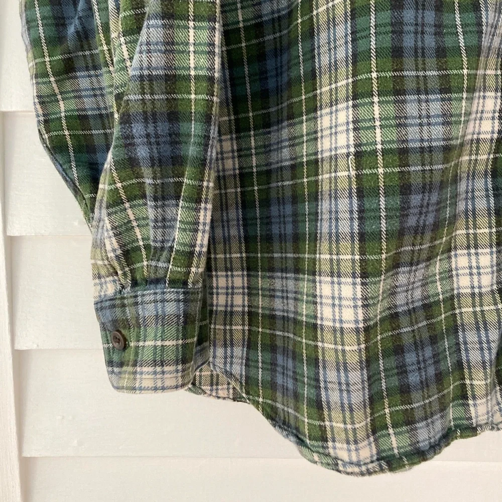 L.L. Bean | Men’s Flannel Plaid Button-Down Shirt Size Large